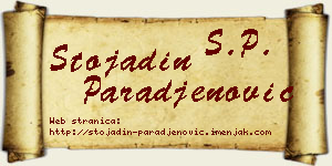Stojadin Parađenović vizit kartica